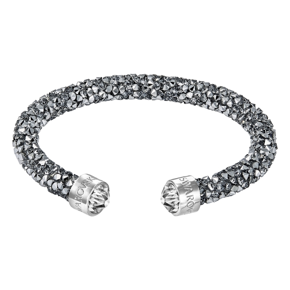 Swarovski Grey Crysral and Crystaldust Open Cuff Bracelet